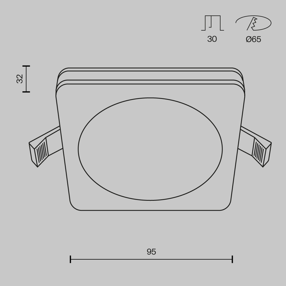 Spot LED 7W Incastrat, Maytoni, 400lm, Lumina Calda (3000K), Alb