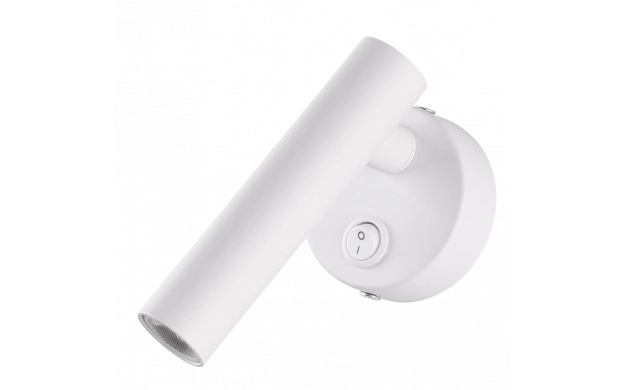 Spot LED de perete WL2-A6, 2W, lumina calda(3000 K), cu intrerupator, alb, IP20