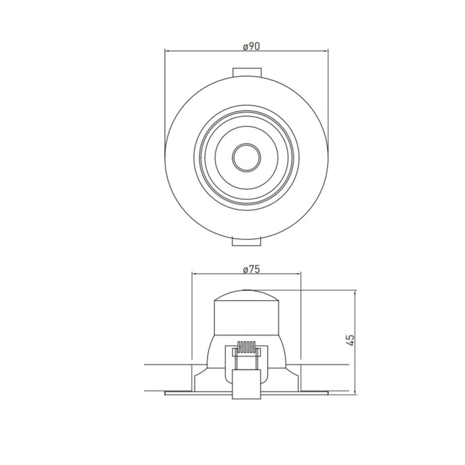 Spot LED LD-VLROK0538-CB, rotund, incastrat, orientabil, 5W, 400lm, lumina calda, IP20, alb, GTV