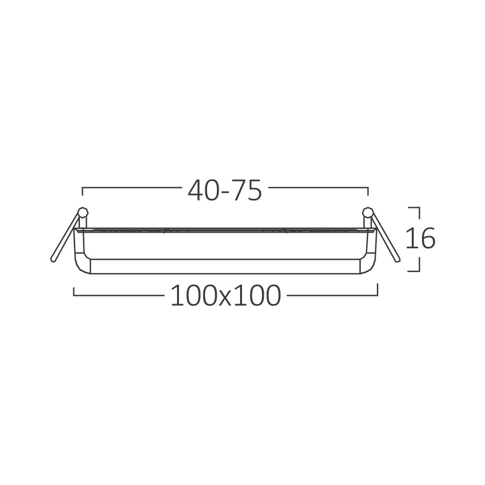 Spot LED patrat incastrat 10W(80W) Braytron, 1100 lm, lumina calda/neutra/rece, decupaj ajustabil, IP20, alb - imagine 5