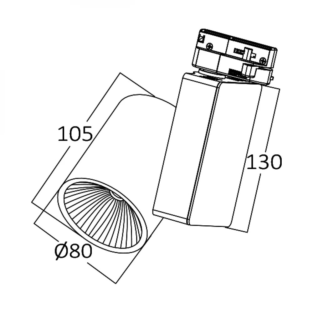 Spot LED pe sina, 30W, lumina neutra(4000 K), 2600 lm, alb, Braytron Plus