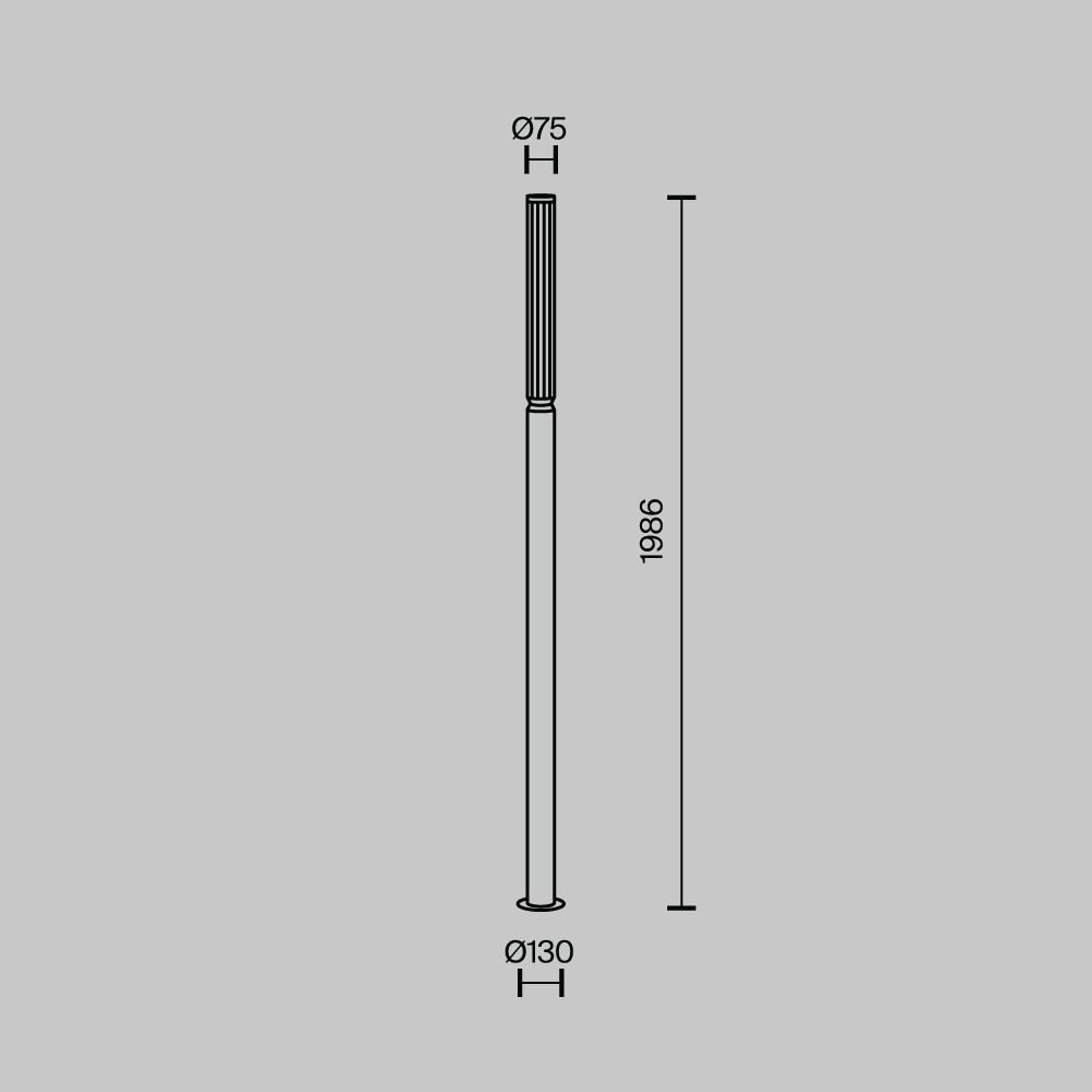 Stalp pentru exterior LED Lit O593FL-L20BR3K, 20W, 850lm, lumina calda, IP65, maro, Maytoni