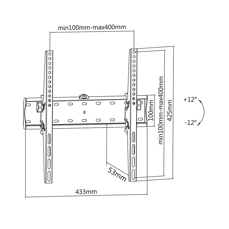 Suport Universal LED TV 32-55 inch, cu inclinare, Rebel