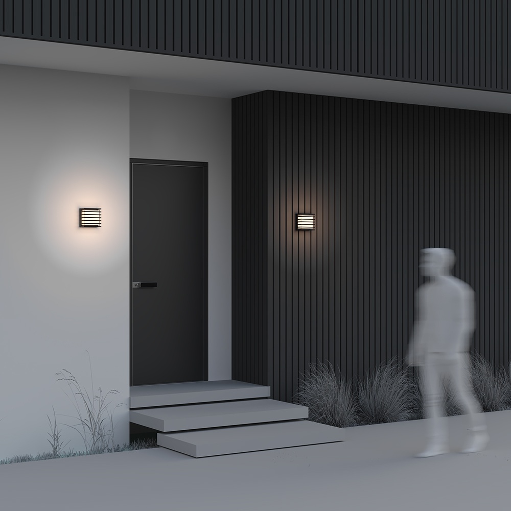 Aplica exterior Downing Street, 10W, lumina calda (3000K), IP65, neagra, Maytoni - imagine 4