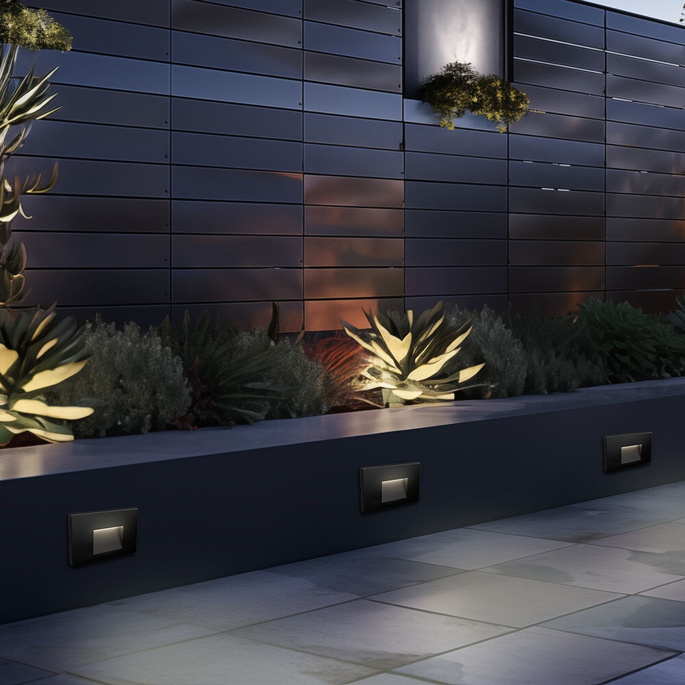 Aplica exterior LED Vekta, 3W, lumina calda/neutra/rece, IP65, neagra, Braytron - imagine 2