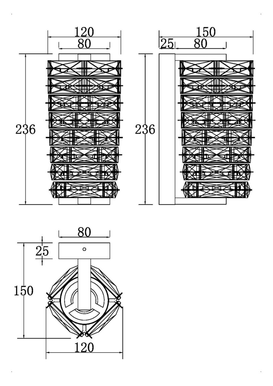 Aplica LED Coil MOD124WL-L6CH3K, 6W, 300lm, lumina calda, IP20, crom+transparenta, Maytoni