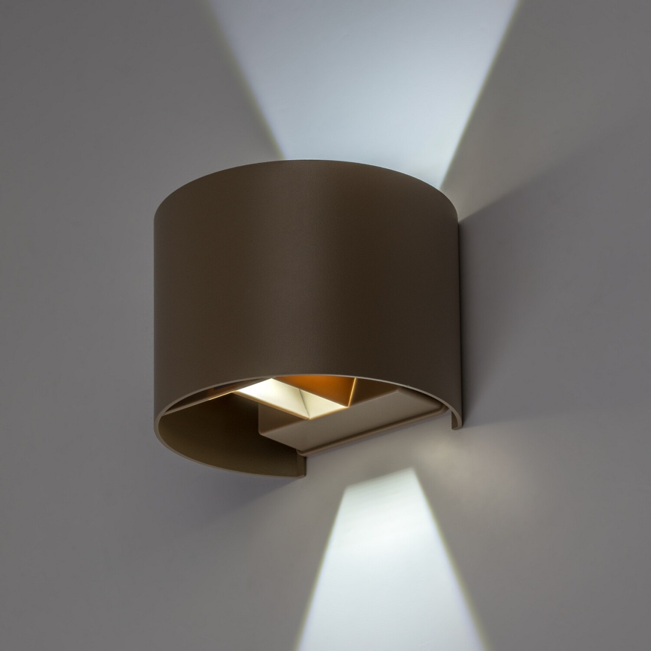 Aplica LED exterior Virna, 5W, 420 lm, lumina calda/neutra/rece, IP54, gri-bej, Rabalux - Imagine 3