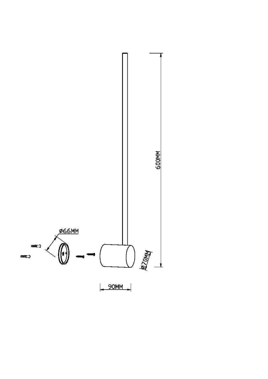 Aplica LED Light Stick MOD237WL-L6BS3K, 7W, 500lm, lumina calda, IP20, aurie, Maytoni - 3 | YEO