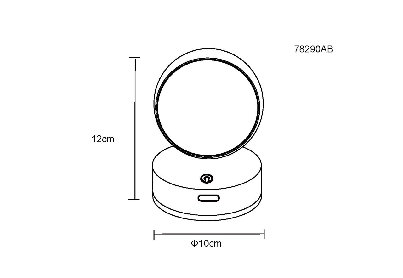 Aplica LED rotunda Randi, 1.4W, 90 lm, lumina calda (3000 K), IP20, negru mat/opal, Globo Lighting