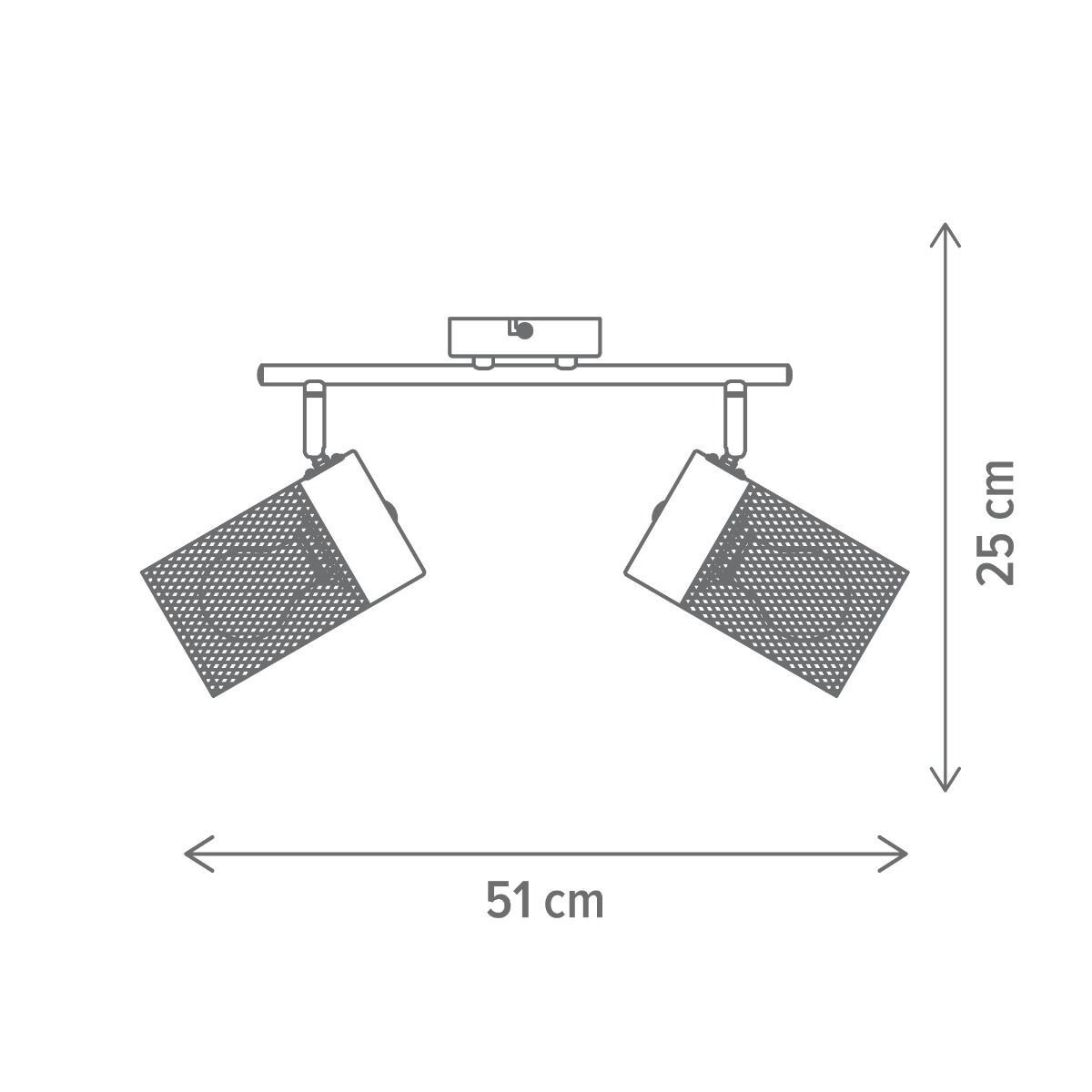 Aplica Obscur AP2, 2xE27, neagra, Klausen