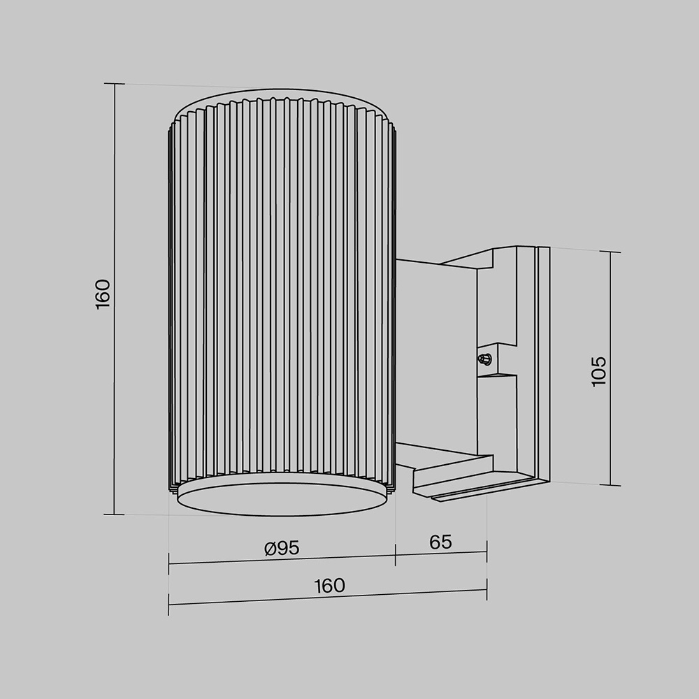 Aplica pentru exterior Rando O419WL-01B, 1xE27, neagra, IP54, Maytoni