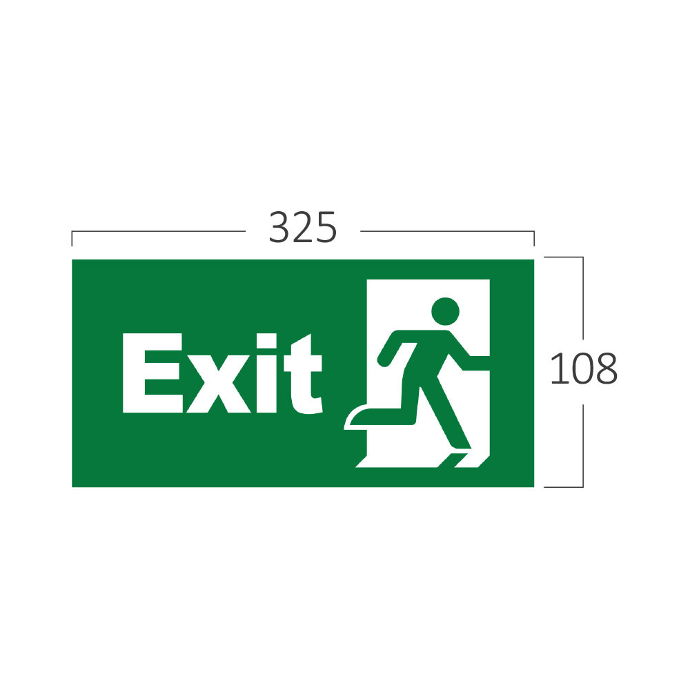 Autocolant EXIT+usa, pentru lampi BC14-0900, Braytron