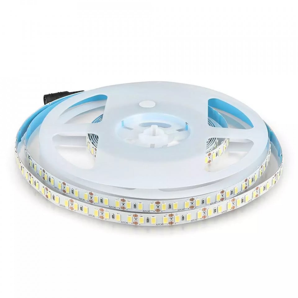 Banda led SMD 5730 V-TAC, lumina rece(6400K), 20W/m, 2000lm/m, 120 leduri/m, 12V, IP20