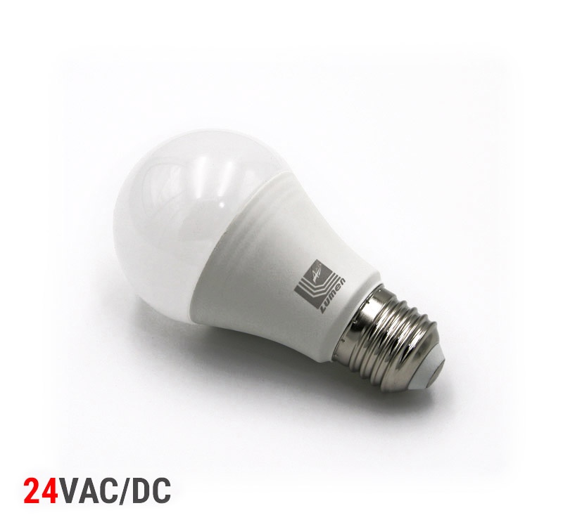 Bec LED 24V Lumen, 6W(45W), E27, 600 lm, lumina neutra (4000K), clasa energetica F