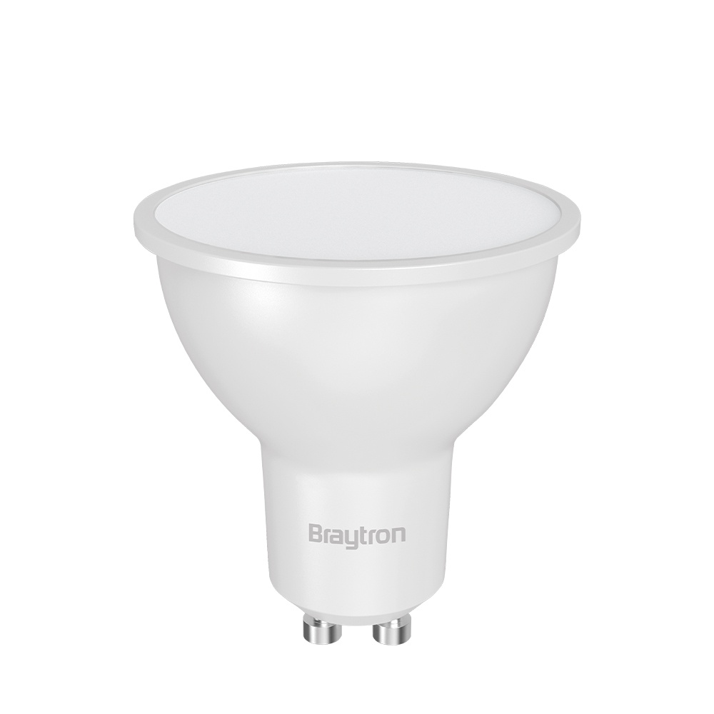Bec LED 5W(50W) Braytron, GU10, 430 lm, lumina rece (6500 K), clasa energetica F