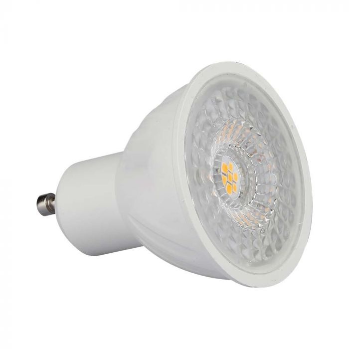Bec LED GU10 V-TAC, 6W(60W), 445 lm, lumina rece (6500K), alb, clasa energetica F