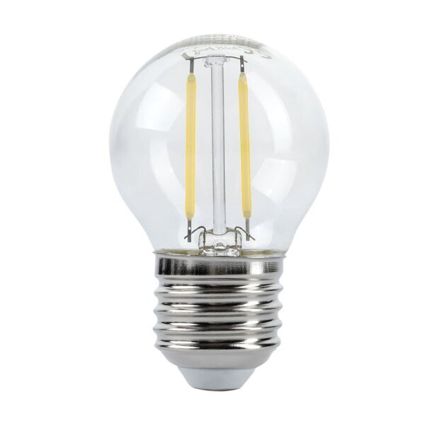 Bec led sferic Vintage filament 2W (20W), E27, G45, 200lm, lumina calda(3000K) GTV