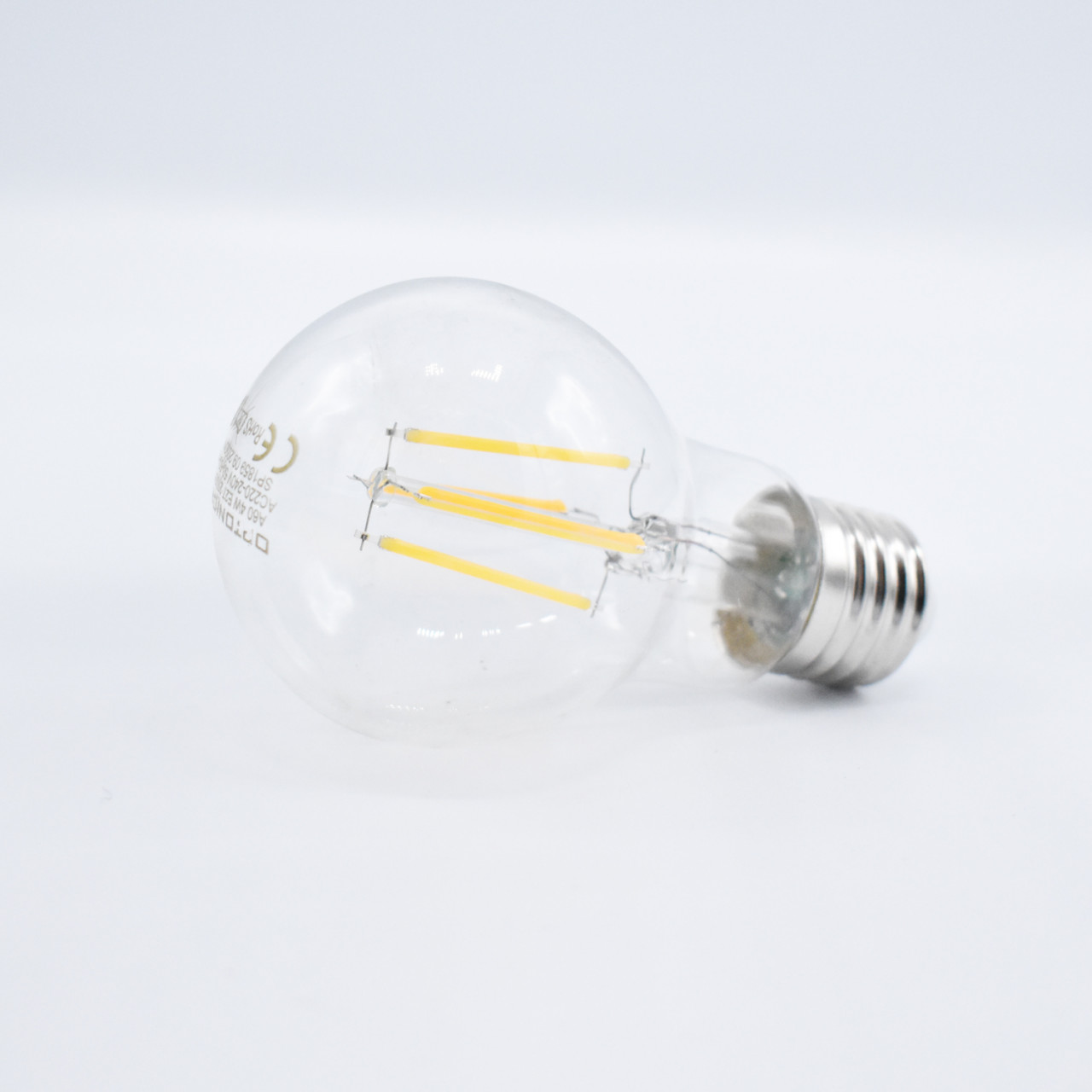 Bec LED Vintage filament Optonica, 4W(32W), E27, A60, 470 lm, lumina calda (2700K), transparent, clasa energetica E - 3 | YEO