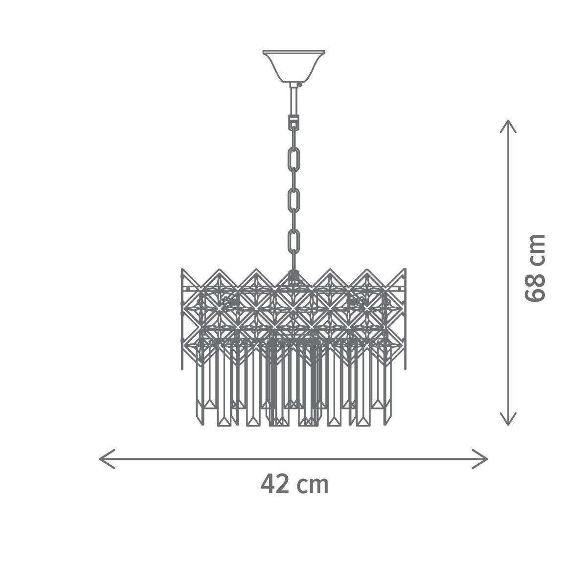 Candelabru Adorr SP8, 8xE14, negru, Klausen