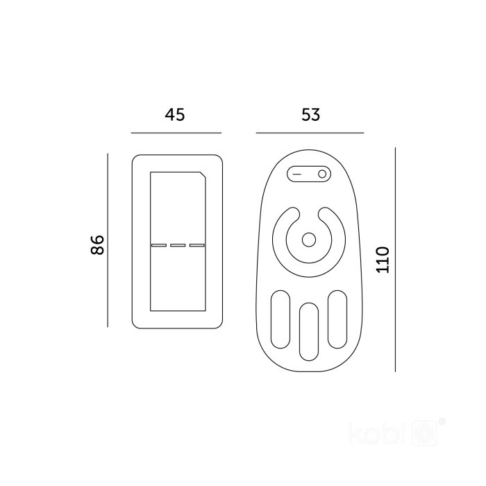 Controler Tramo banda LED COB 12/24V cu telecomanda, Kobi