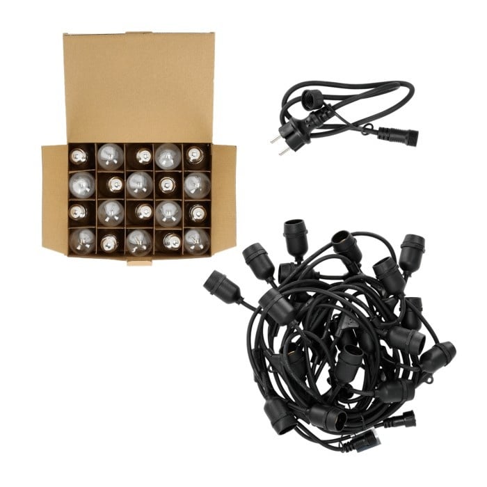 Ghirlanda luminoasa, 20x1W becuri incluse, 10 m, lumina calda(2700 K)