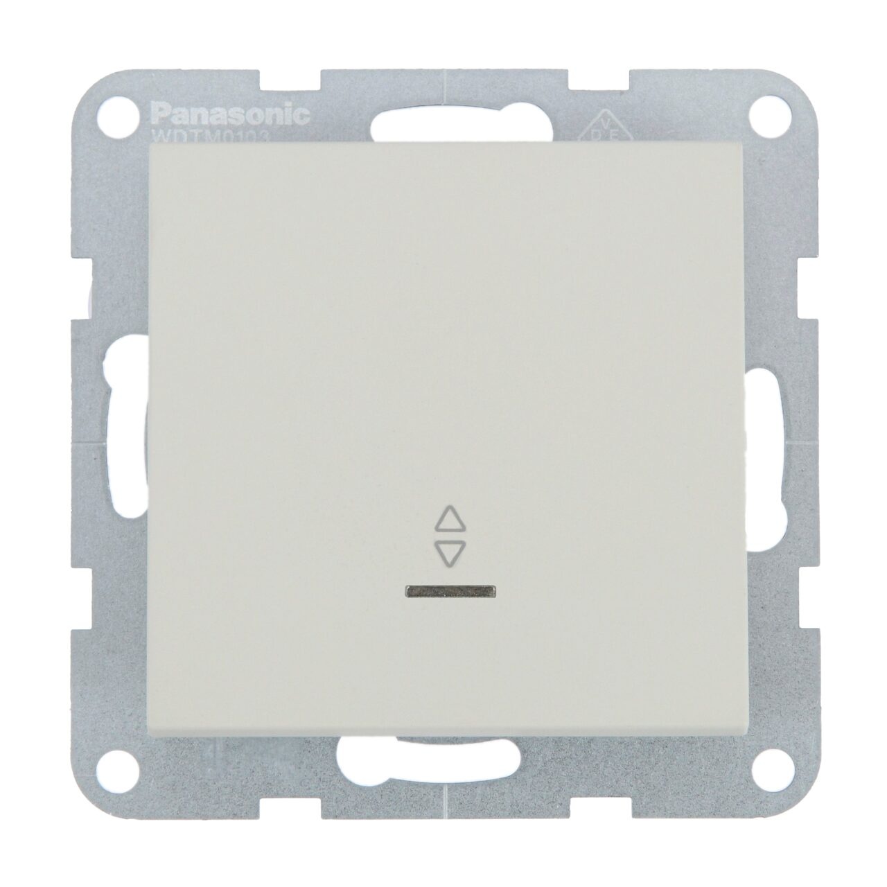 Intrerupator cap scara cu led 10A, IP20, Sandstone, Panasonic Karre Plus 55 Soft Touch