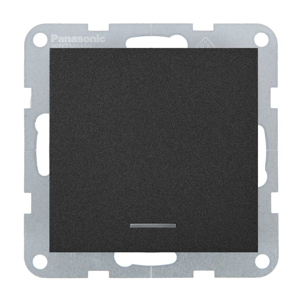 Intrerupator cu led 10A, IP20, Negru, Panasonic Karre Plus 55