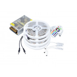 Kit Banda LED 5050, RGB, 20m, Interior, 30 LEDuri/m, Controller+Alimentare