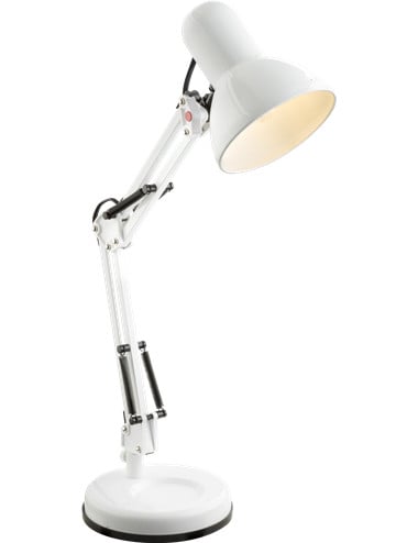 Lampa de birou Famous 24881, cu intrerupator, orientabila, 1xE27, alba, IP20, Globo