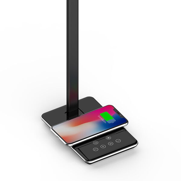 Lampa de birou LED 5W, 500lm, 3IN1, incarcare wireless, dimabila, neagra, Braytron - imagine 5