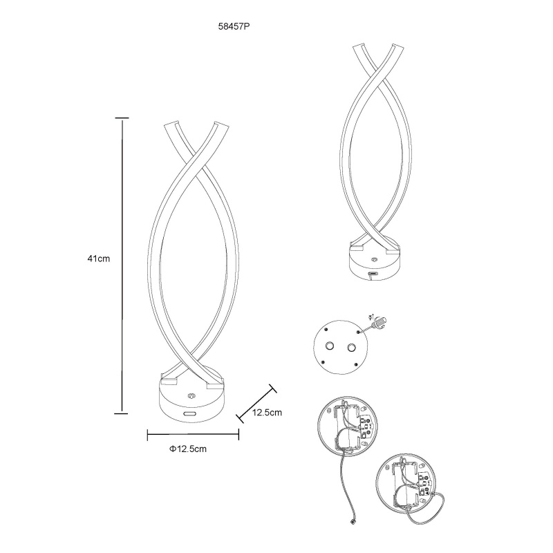 Lampa de birou LED Hela 58457P, reincarcabila, 1W, 70 lm, lumina calda, peach fuzz - imagine 9