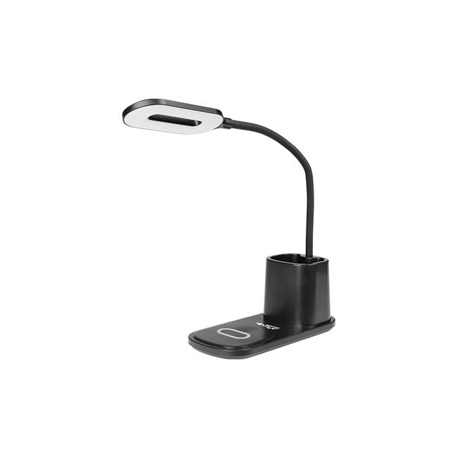 Lampa de birou LED Nina,3W, temperatura de culoare ajustabila, incarcare wireless, negru, plastic, Masterled - 1 | YEO