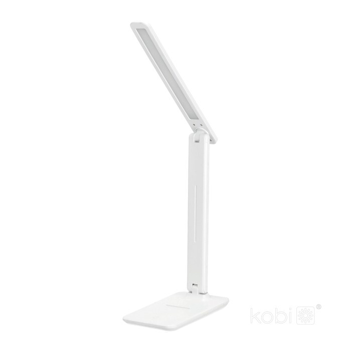 Lampa de birou LED NOBLITE N, 7W, lumina calda/neutra/rece, suport telefon, dimabila, alba, Kobi - imagine 5