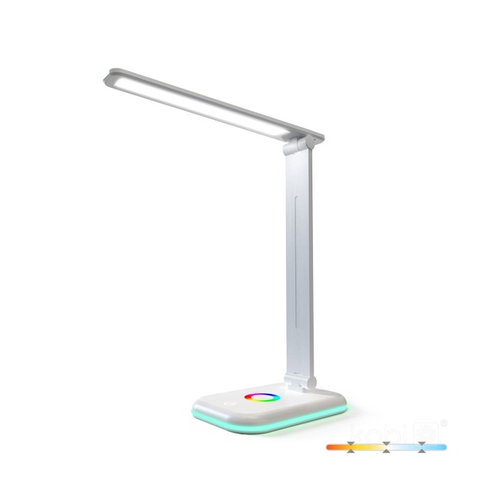 Lampa de birou LED NOBLITE RGB, 7W, lumina calda/neutra/rece, dimabila, alba, Kobi