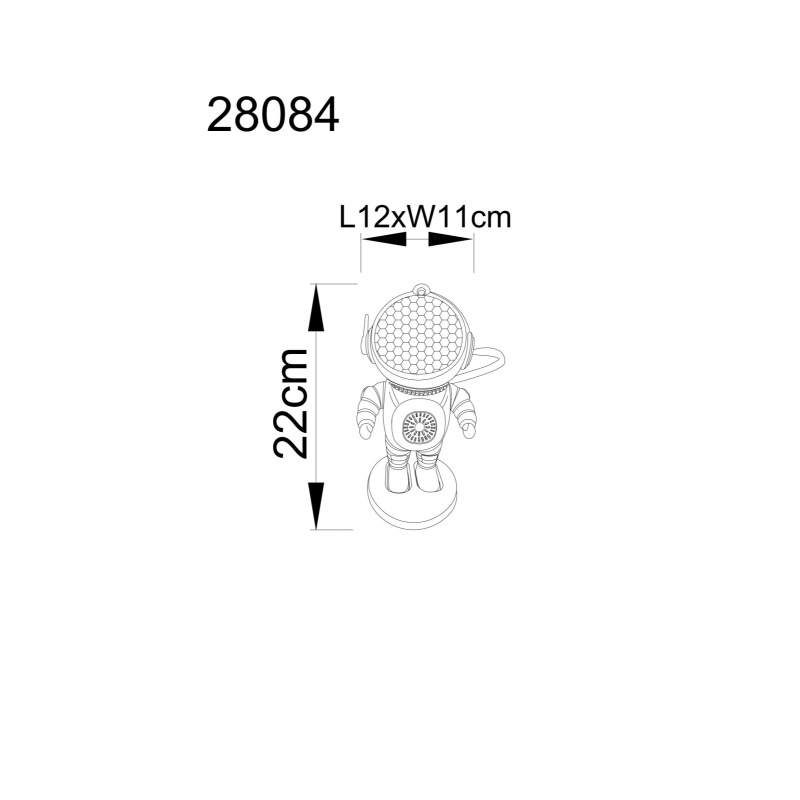 Lampa de masa LED Cosmo, model astronaut, RGB 6W, efecte luminoase, USB, Globo Lighting
