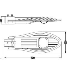 Lampa stradala led 80W, IP65, Vision, lumina rece