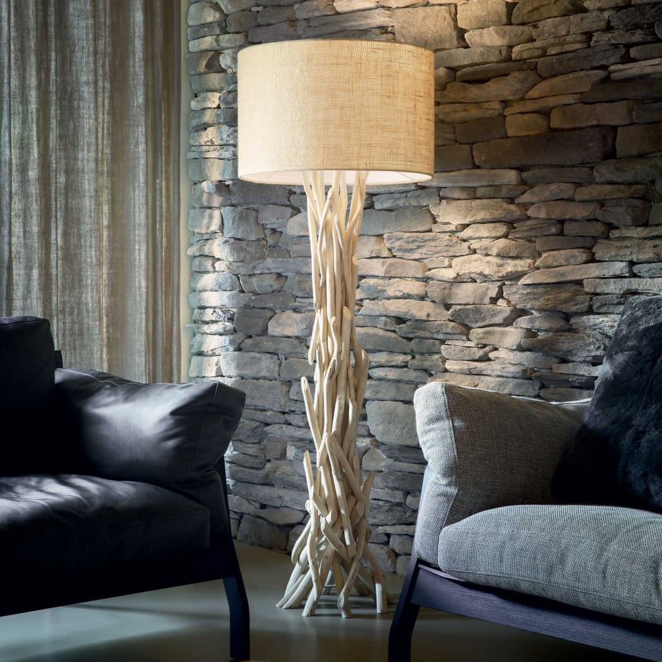 Lampadar Driftwood 148939, cu intrerupator, 1xE27, natural, IP20, Ideal Lux