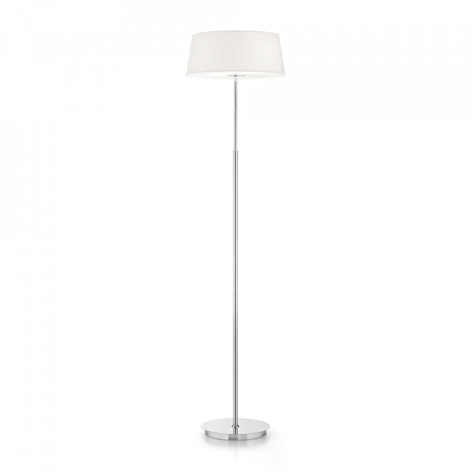 Lampadar Hilton 075488, cu intrerupator, 2xE14, alb+crom, IP20, Ideal Lux