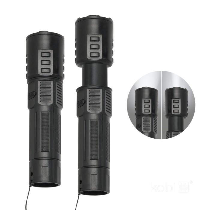 Lanterna LED X-MPR 3, lumina rece(6000 K), focalizare, afisaj, acumulator, neagra, Kobi - 2 | YEO