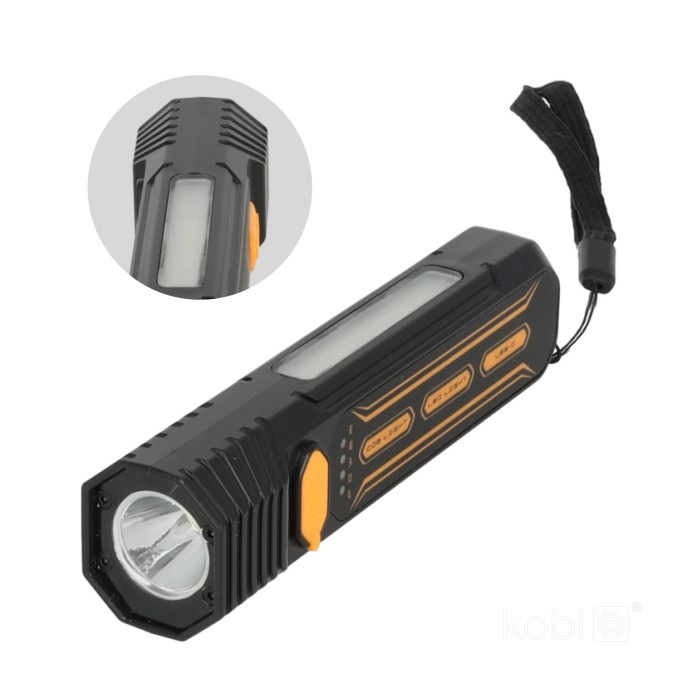 Lanterna LED X-MPR 4, lumina rece (6000 K), lumina dubla, afisaj baterie, neagra, Kobi - imagine 5