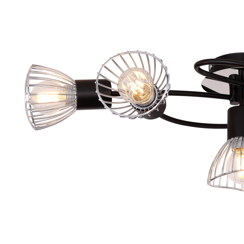 [Lichidare de stoc]Lustra Fassa 54815-5, 5xE14, crom+negara, IP20, Globo Lighting