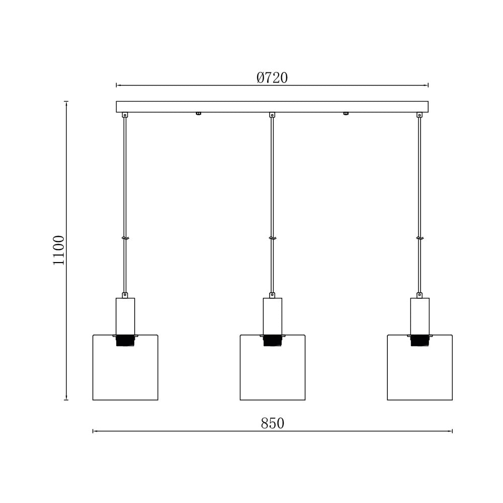 Lustra BR-BV01-00072, 3xE27, fumurie+neagra, IP20, Braytron - 3 | YEO