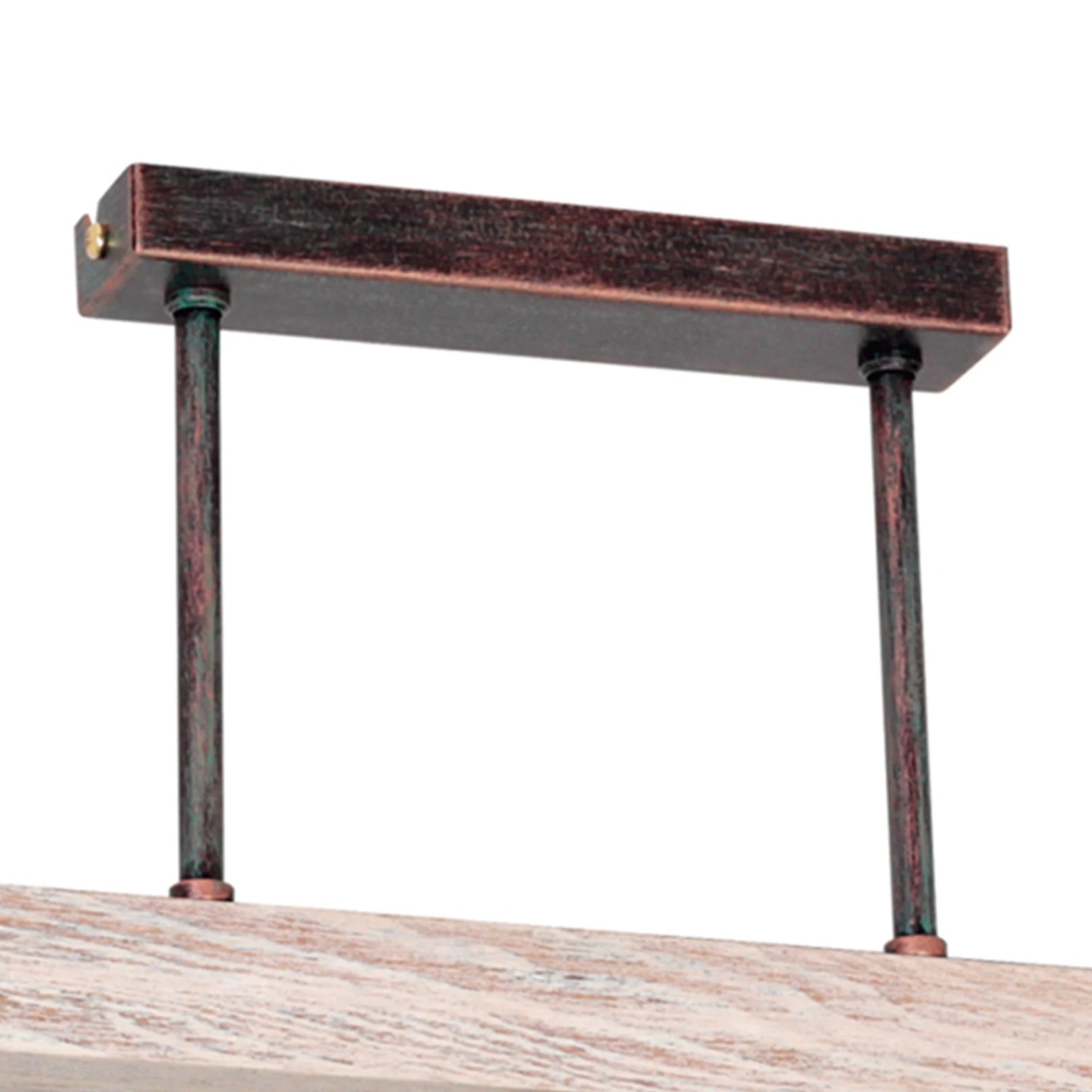 Lustra Charm KL6497, 3xE27, cupru antic + alb antichizat, metal + sticla, stil vintage, Klausen - imagine 4