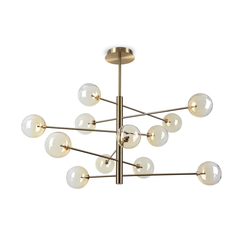 Lustra Equinoxe 12xG4, Ø1281mm, ambra, Ideal Lux