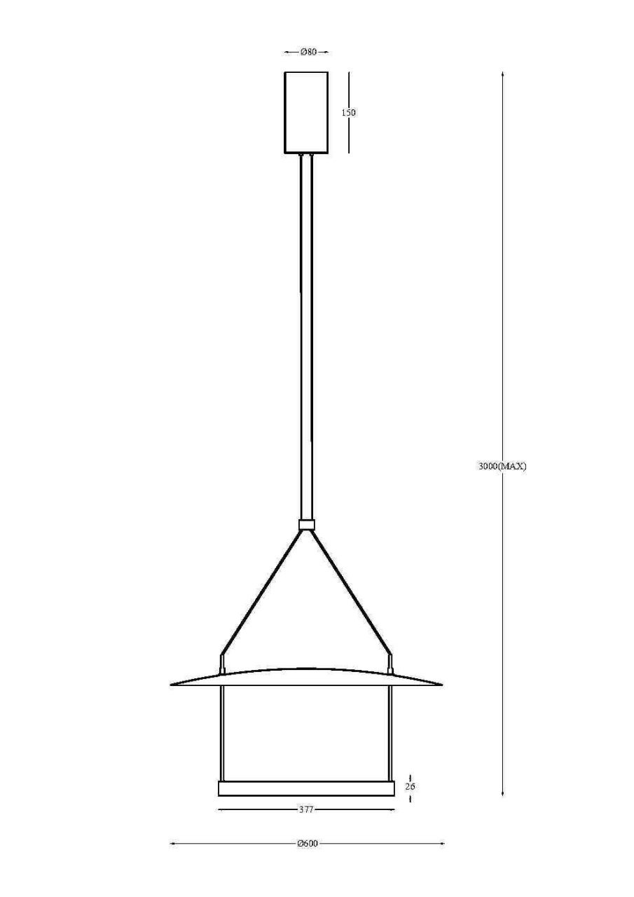 Lustra LED Ambience MOD280PL-L30B3K, 30W, 1400lm, lumina calda, IP20, neagra, Maytoni - 3 | YEO