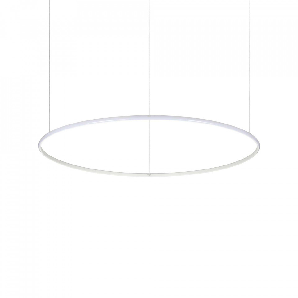 Lustra LED Hulahoop 258751, 50W, 5000lm, lumina calda, IP20, alba, Ideal Lux