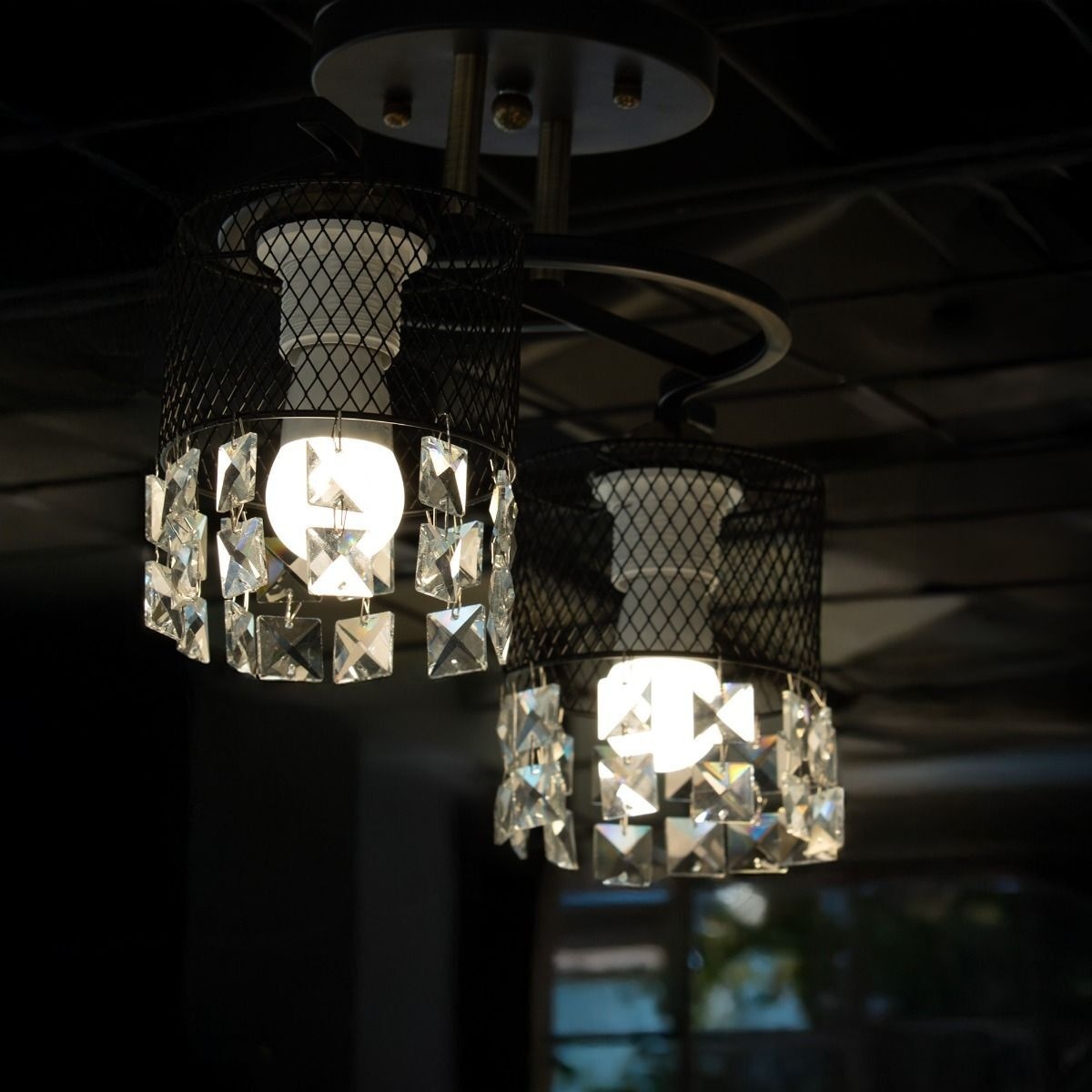 Lustra Lustros PL2, 2xE27, neagra, Klausen