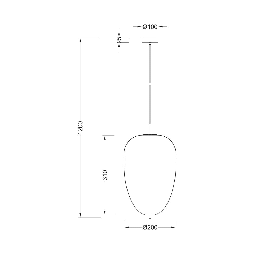 Pendul Braytron BR-BV01-00102, 1xE27, negru+alb - 3 | YEO