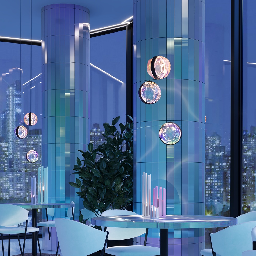 Pendul LED Misterio, 15W, lumina calda (2700K), dimabil, negru, Maytoni - imagine 7