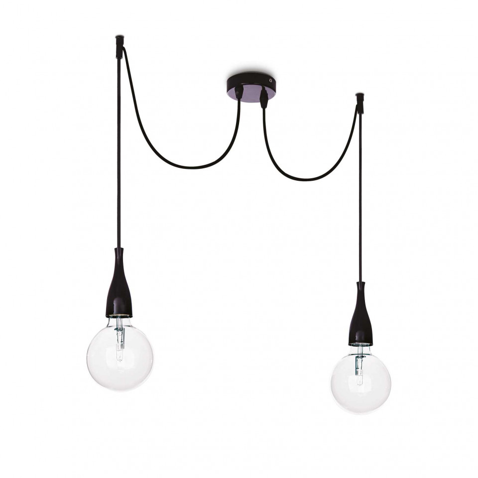 Pendul Minimal 112671, 2xE27, negru, IP20, Ideal Lux